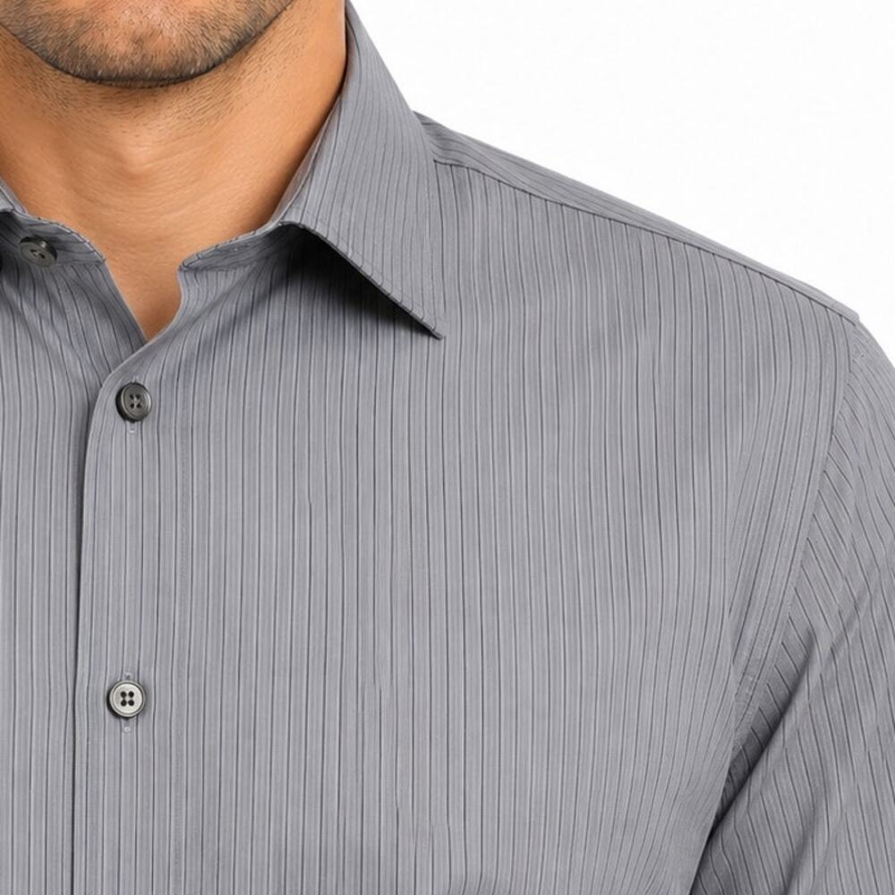 John Varvatos Star USA Peace Dress Shirt Slim fit 15.5 34 / 35 Blue Stripe
